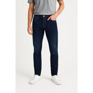 BUCK MASON I Size 29 Navy Contrast Stitch Cotton Spandex Straight 5 pocket Jeans